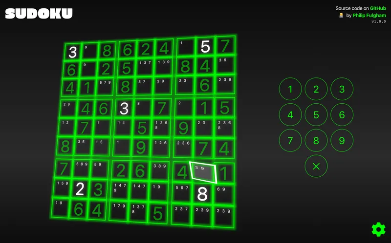 Screenshot of Sudoku